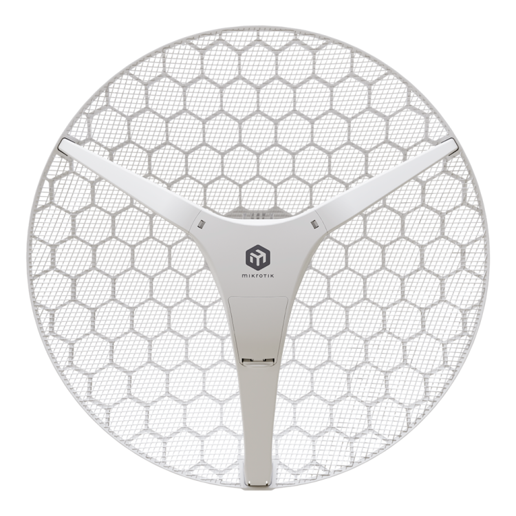 REACONDICIONADO |  CPE MikroTik LHG XL 5 ax - Wi-Fi 6, 27 dBi, PoE, exterior, enlaces hasta 30km. LHG-5axD-XL