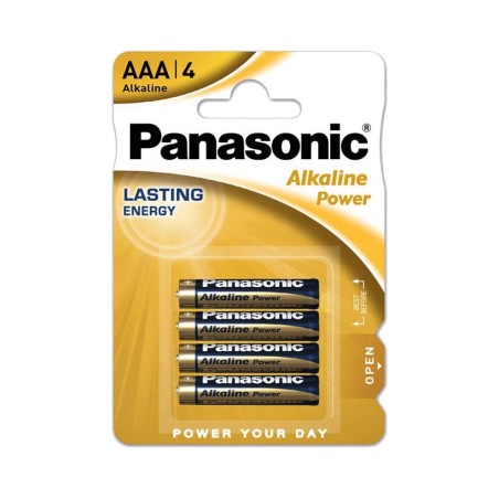 Pila alcalina Panasonic PIPA001 - Tipo LR03 AAA, 1.5V, Pack 4U