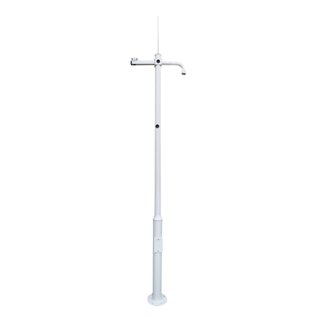 Poste CCTV metálico OEM POLE-450-D - 4.5 m de altura, montaje PTZ, Bullet y pararrayos