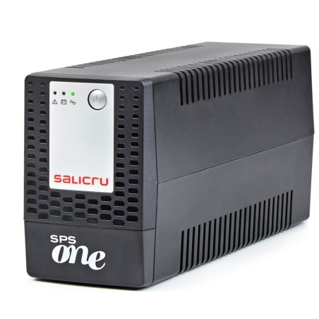 SAI Salicru SPS ONE 900VA - 480W, Line-interactive, 2x baterías 12V/9Ah, AVR, USB, Schuko, Negro
