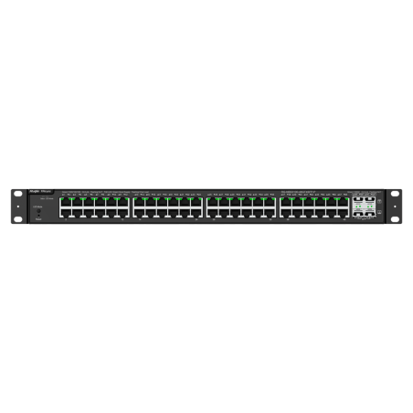 Switch PoE+ Reyee RG-NBS3100-48GT4SFP-P - 48xGbE PoE/PoE+, 4xSFP, 370W PoE, L2, enrackable