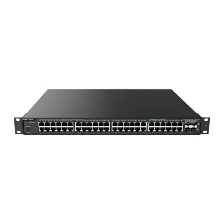 Switch PoE+ Reyee RG-NBS3100-48GT4SFP-P - 48xGbE PoE/PoE+, 4xSFP, 370W PoE, L2, enrackable