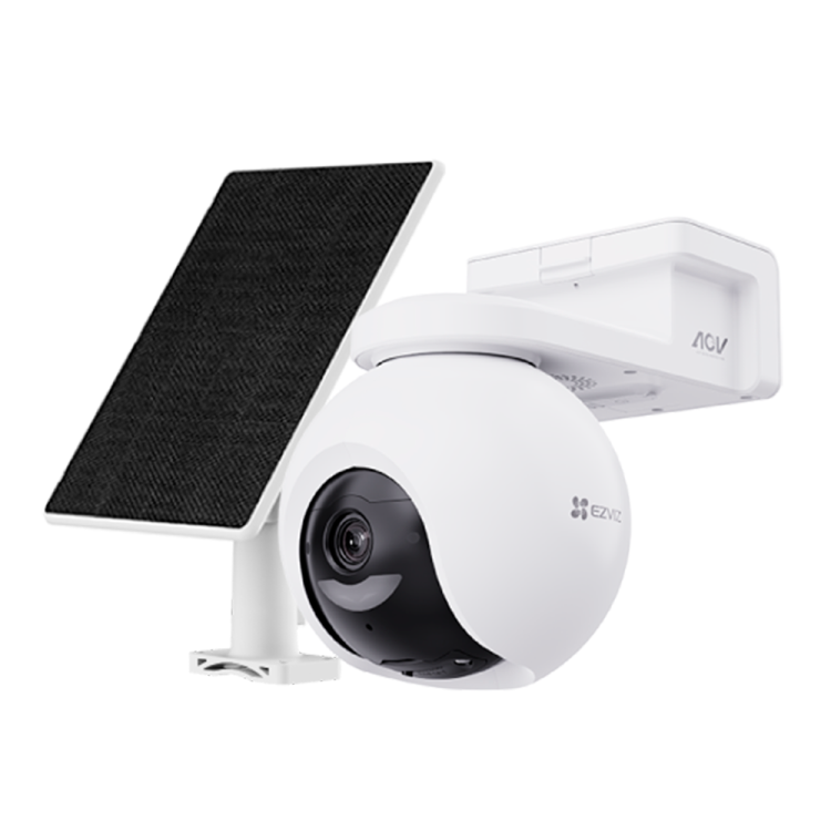 Cámara PTZ 4G/EZVIZ CS-HB8/SP 4K - 4 K, Pan-Tilt 360°, batería 10400 mAh, panel solar, detección IA, audio bidireccional, IP65