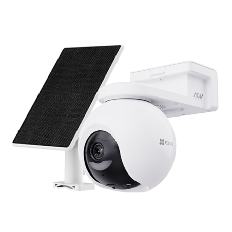 Cámara PTZ 4G/EZVIZ CS-HB8/SP 4K - 4 K, Pan-Tilt 360°, batería 10400 mAh, panel solar, detección IA, audio bidireccional, IP65