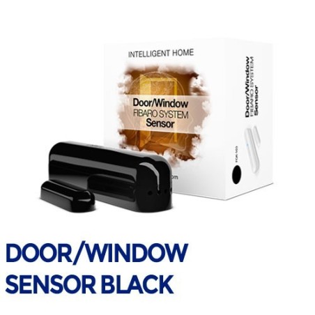 Fibaro Door/Sensor - Sensor apertura puertas/ventanas negro. FGDW-002-3