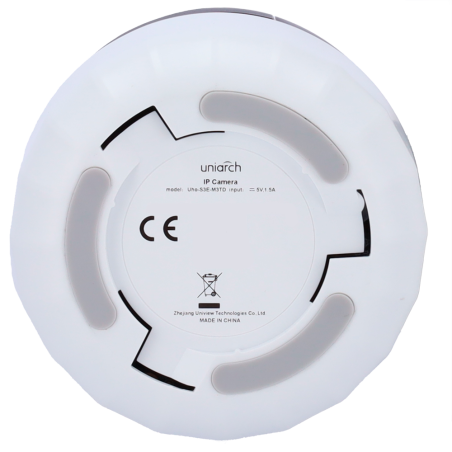 Cámara domo IP WiFi Uniarch UV-UHO-S3E-M5TD - 5MP, lente 4mm, IR/luz blanca 10m, audio, microSD 512GB
