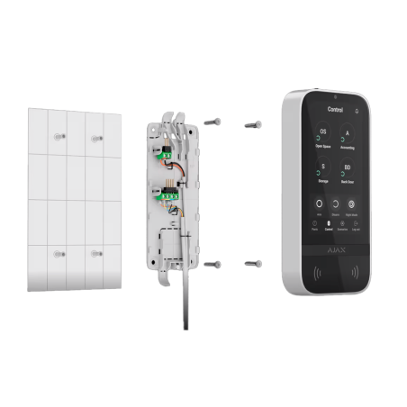 Teclado táctil Ajax FIBRA-KEYPADTOUCHSCREEN-W - IPS, RFID