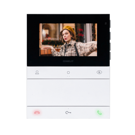 Monitor Videoportero COMELIT CR7741 - Simplebus 2. Monitor Chronos Wi-Fi, Manos Libres, 5". Reconocimiento facial