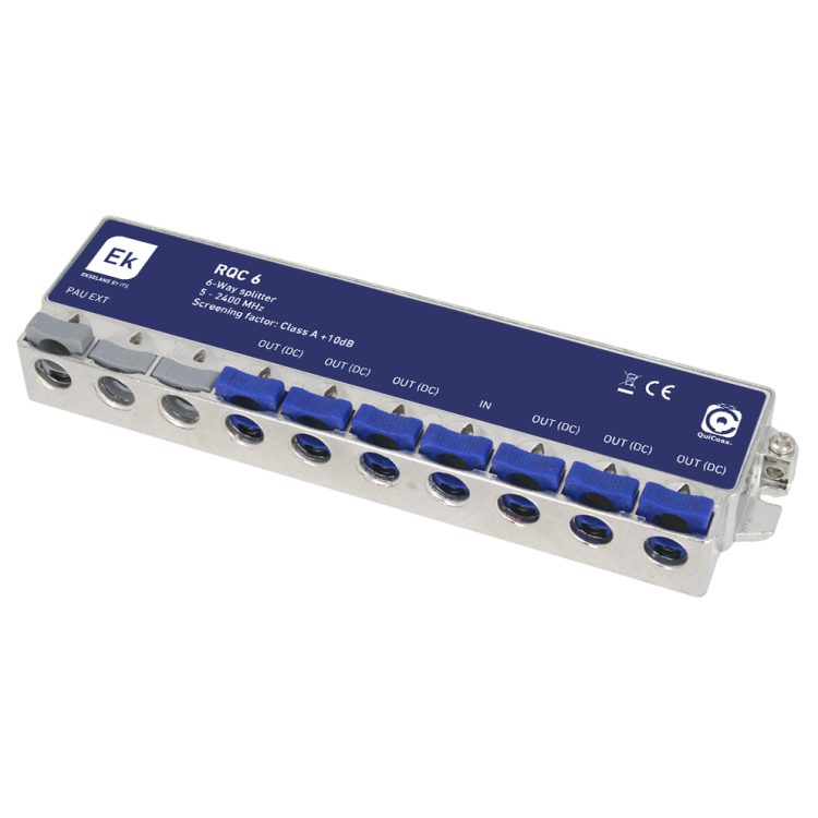 Repartidor EK RQC 6 - 6 salidas, QuiCoax, 5-2400 MHz, Clase A