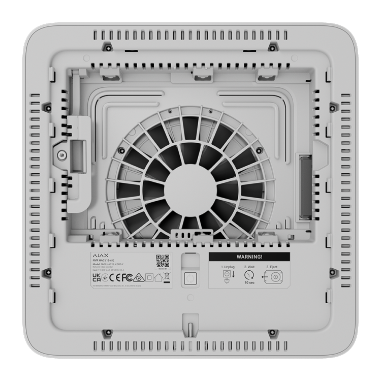 Grabador NVR Ajax AJ-NVR116-DC-W - 16CH, 100 Mbps, 4K, H.265