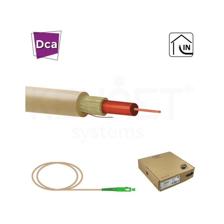 Pigtail óptico Keynet F501-PT-SA-FX-DLM050 - 1fo SC/APC, G657A2, Dca