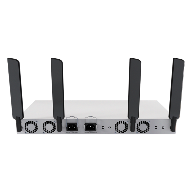 Switch router WiFi 6 MikroTik CRS418-8P-8G-2S+5axQ2axQ-RM - 17xGbE, 8xPoE+, 2x10G SFP+, Quad-core 2.2GHz, WiFi 6 4x4, rack