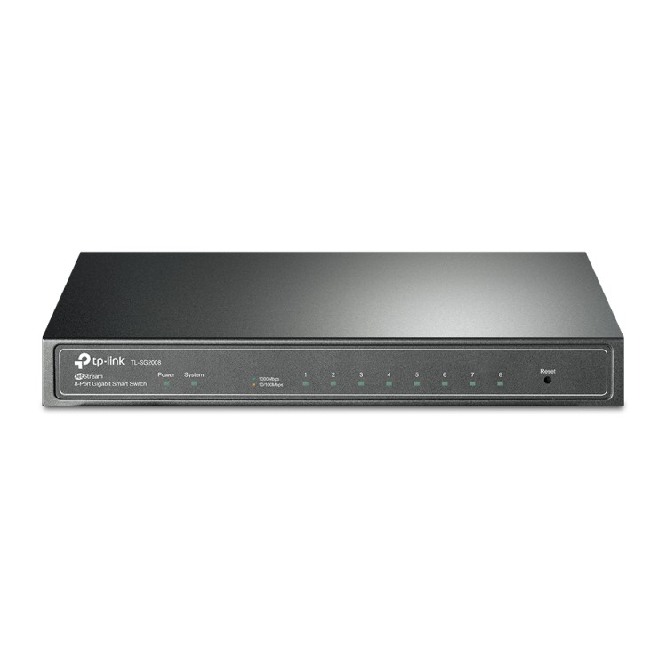 REACONDICIONADO Switch gestionable TP-Link TL-SG2008 - 8×Gigabit, L2, VLAN, QoS, montaje escritorio/rack