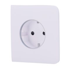 Tapa lateral Ajax AJ-SIDECOVER-SMART-W - Smart Outlet, táctil, LED, tipo F, blanca