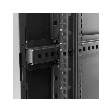 Rack suelo 19  Keynet FR4-CS2488 - 24U, 800 kg, 800x800 mm, puerta cristal, IP20, enrackable. Montado