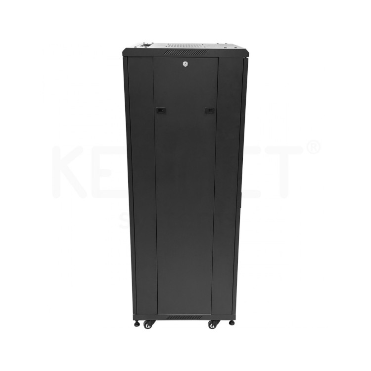 Rack suelo 19  Keynet FR4-CS2488 - 24U, 800 kg, 800x800 mm, puerta cristal, IP20, enrackable. Montado