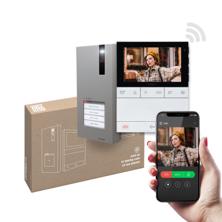 Kit videoportero 2 hilos Comelit CR7451V - Quadra y Chronos, manos libres WiFi 5", Simplebus2