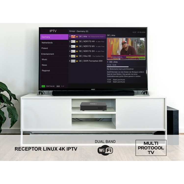 Receptor Linux OTT Apebox OL - 4K UHD, HDR10, WiFi Dual Band, Quad-core, IPTV