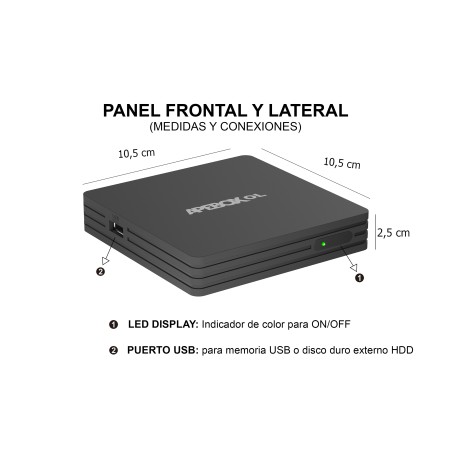 Receptor Linux OTT Apebox OL - 4K UHD, HDR10, WiFi Dual Band, Quad-core, IPTV