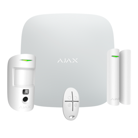 Kit alarma Ajax AJ-STARTERKIT-C + cámara WiFi CS-C2C - Hub2, MotionCam, DoorProtect, SpaceControl