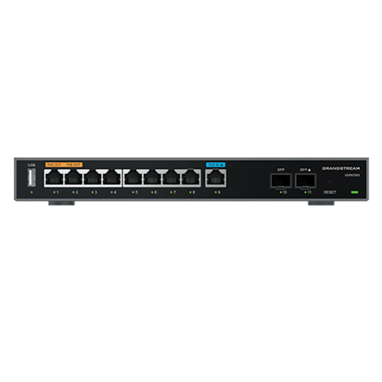 Router VPN Gigabit Grandstream GWN7003 - Multi WAN, SFP 2.5G, firewall avanzado, PoE out
