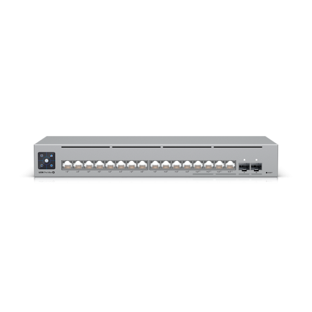 Switch Gigabit Ubiquiti USW-Pro-Max-16 - 12 GbE, 4x2.5G, 2xSFP+, L2/L3, pantalla LCM
