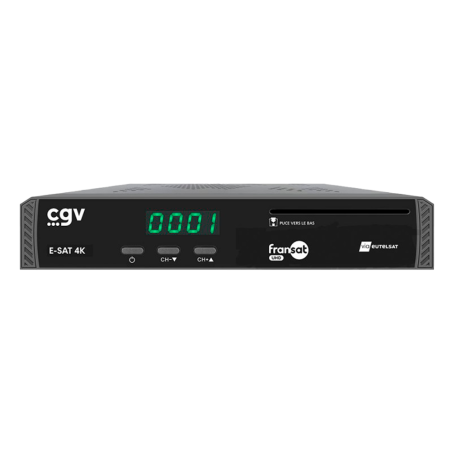 Receptor Satélite CGV E-SAT 4K Fransat - UHD 4K, oficial