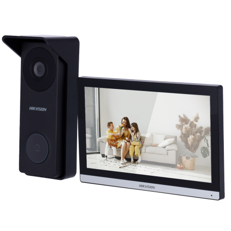 Kit videoportero 4 hilos Hikvision DS-KIS313-P(B) monitor WiFi 7"