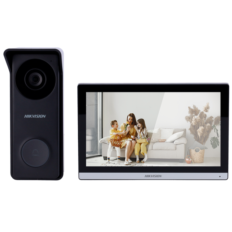 Kit videoportero 4 hilos Hikvision DS-KIS313-P(B) monitor WiFi 7"