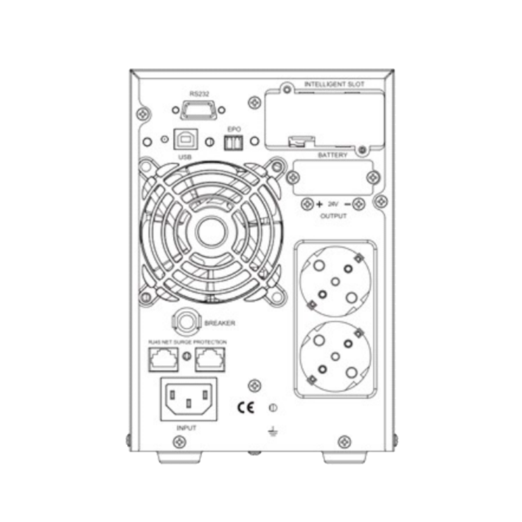 SAI Online Hikvision DS-UPS01K24-R/TS - 1000VA, 900W