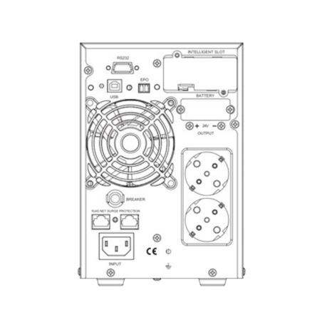 SAI Online Hikvision DS-UPS01K24-R/TS - 1000VA, 900W