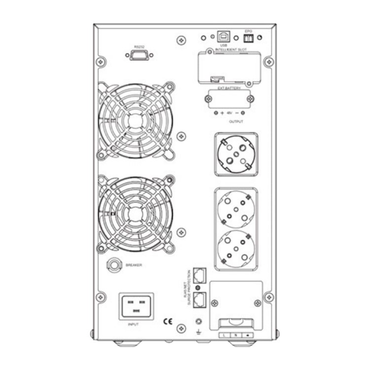 SAI Online Hikvision DS-UPS02K48-R/TS - 2000VA, 1800W