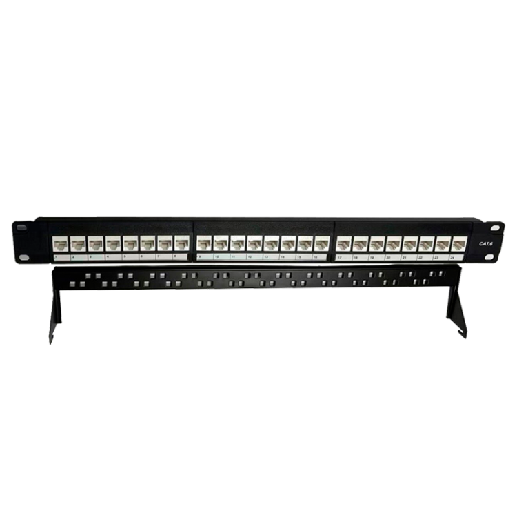 Patch panel 19" Kelvo KE-PATCH-24-C6 - 24x Cat6 UTP
