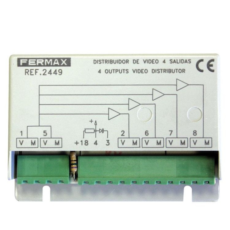 Distribuidor video Fermax 2449 - 4 salidas VDS