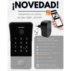 Video portero sin Hilos y sin monitores, para moviles y tablets. Wifi, con App "Tuya" gratuita (entrada ethernet).