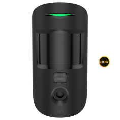 Detector PIR cámara Ajax AJ-MOTIONCAM-HDR-B color negro