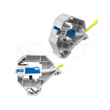 Adaptador carril DIN KEYNET TDIN-RJ45 - ABS 1 módulo