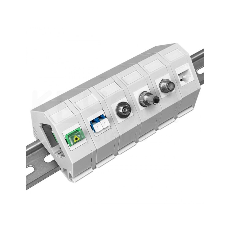 Adaptador carril DIN KEYNET TDIN-RJ45 - ABS 1 módulo