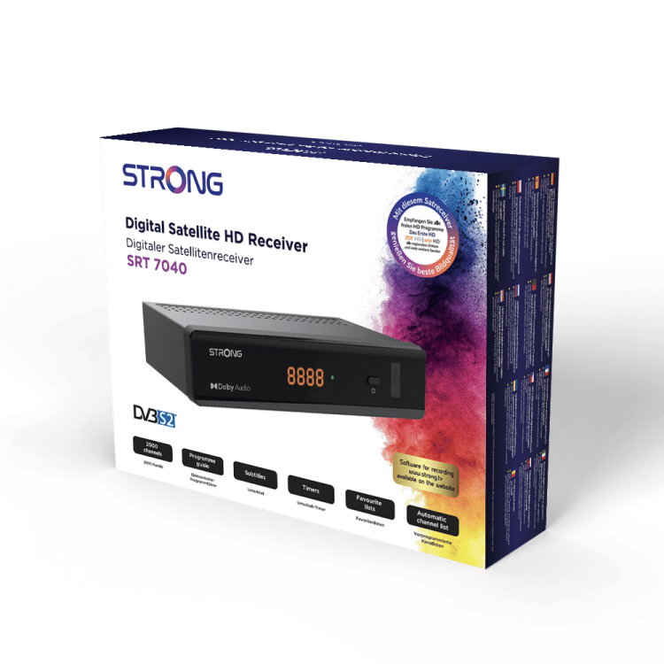 Receptor satélite Strong SRT 7040 - DVB-S2 HD USB