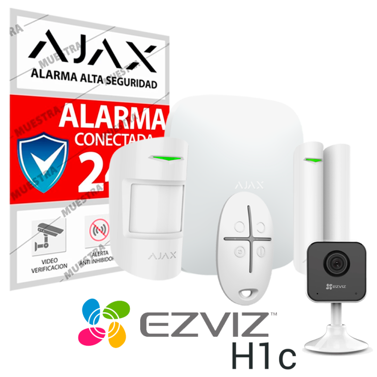 Kit alarma Ajax con cámara WiFi AJ-HUBKIT + CS-H1C