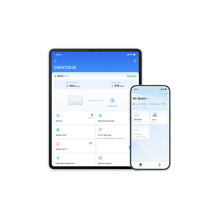 Router WiFi 6 AX3000 Grandstream GWN7062M 2.5G mesh