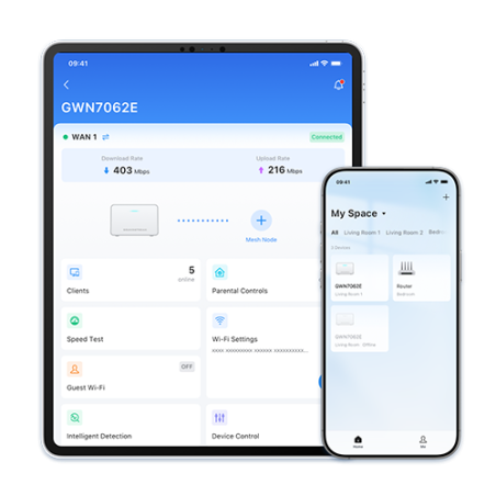 Router WiFi 6 AX3000 Grandstream GWN7062M 2.5G mesh