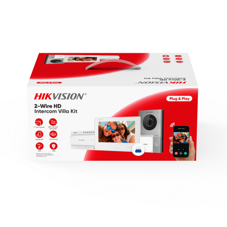 Videoportero 2 hilos Hikvision DS-KIS705EY - Kit HD WiFi