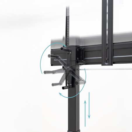 Soporte TV suelo 60-100 Tooq FS20406HM-B con ruedas