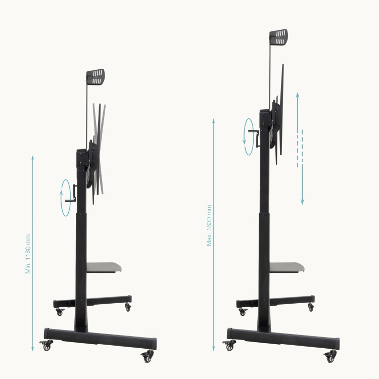 Soporte TV suelo 60-100 Tooq FS20406HM-B con ruedas
