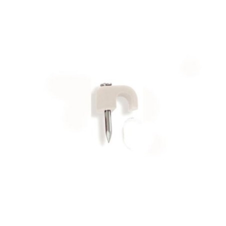 Grapa abierta Rover 60023, de 6mm, color blanco