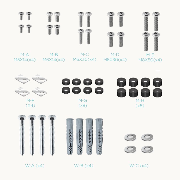 Soporte TV suelo pared 55-100 Tooq FS2290HM-B fijo