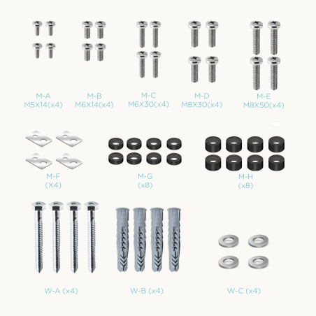 Soporte TV suelo pared 55-100 Tooq FS2290HM-B fijo