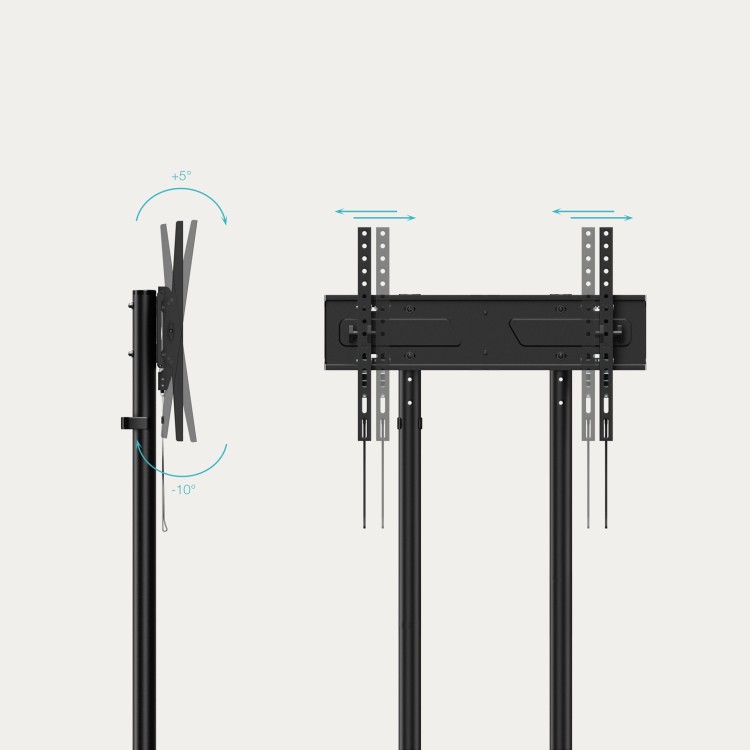 Soporte TV suelo con ruedas TooQ FS1150M-B