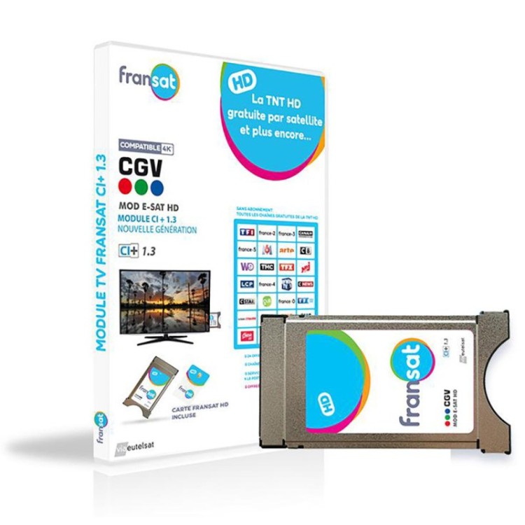 Módulo CAM CGV PCMCIA FRANSAT E-SAT - HD 4K